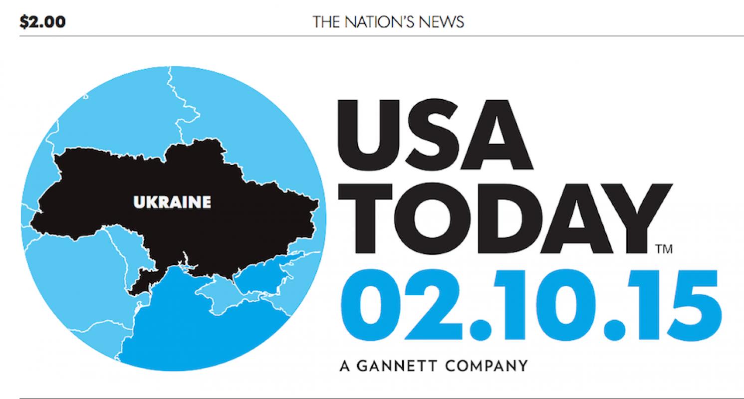 USA Today išspausdino Ukrainos žemėlapį be Krymo