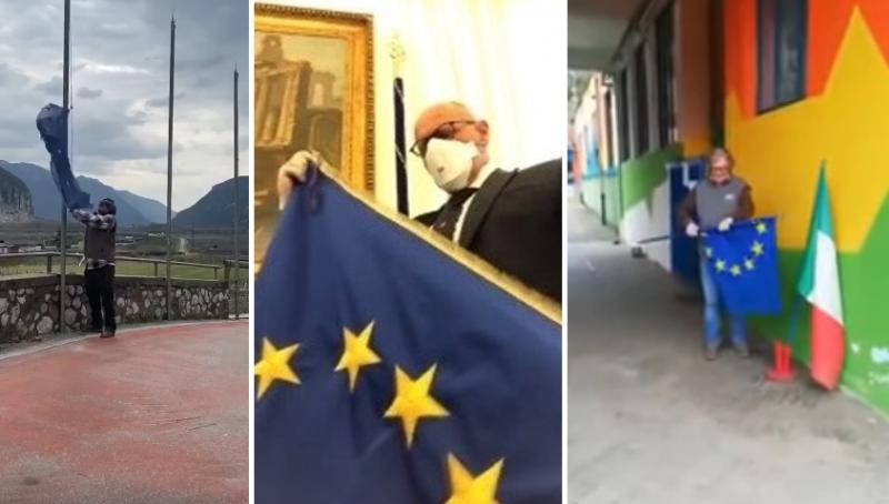 Italija supyko: viešai šalinamos ES vėliavos