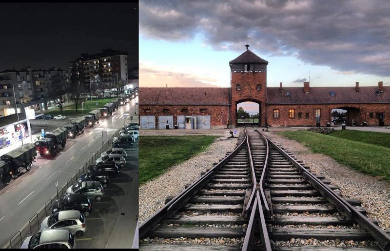 COVID-19, Bergamas, Osvencimas, krematoriumai ir holokausto industrija