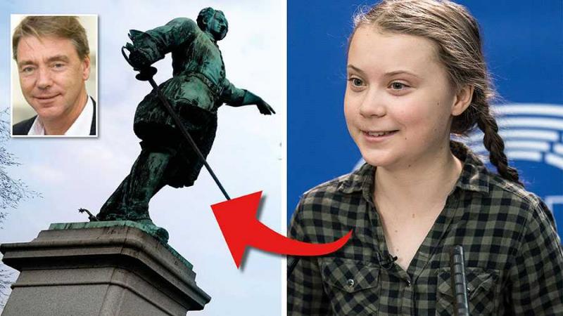 Vietoje karaliaus Karolio XII paminklo Švedijoje norima statyti paminklą Gretai Tintin Eleonorai Ernman Thunberg