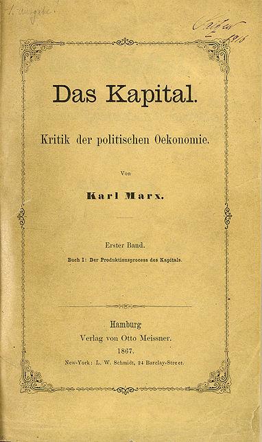 1867 metų rugsėjo 14 d. išleistas K.Markso “Kapitalas” I tomas