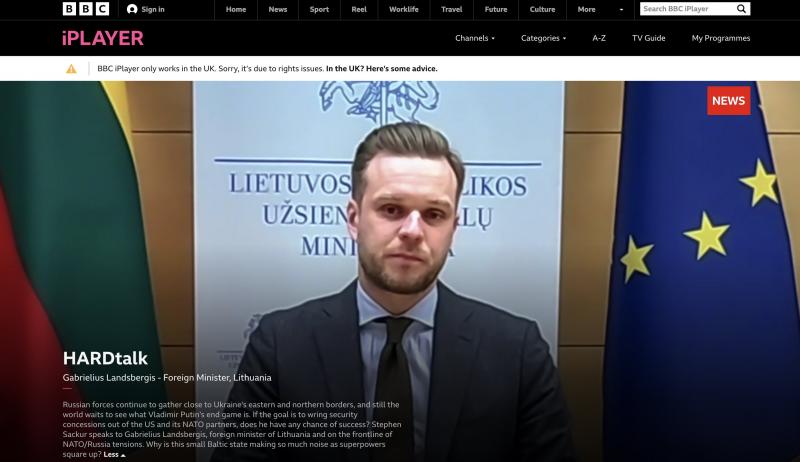 Politinis debiliukas, Lietuvos prezidento V. Landsbergio anūkas, iš kantrybės išvedė net BBC vedėją
