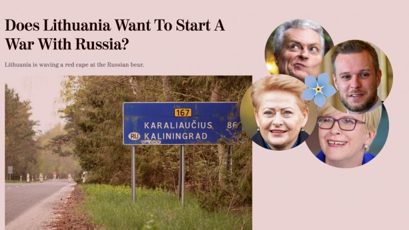 Ar Lietuva nori pradėti karą su Rusija?