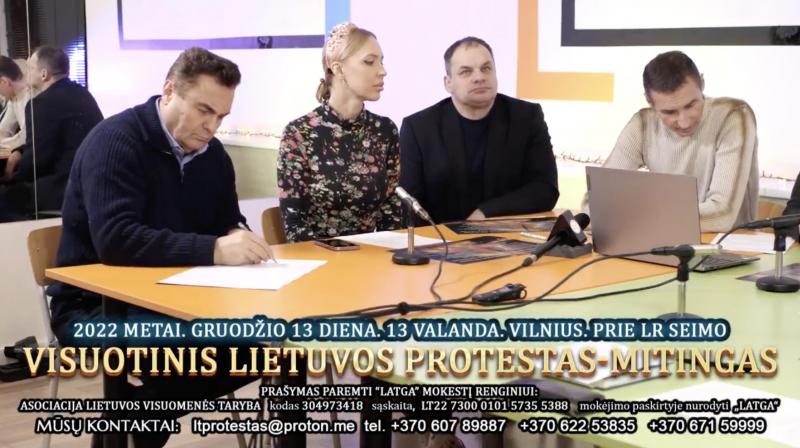 Visuotinio Lietuvos protesto-mitingo organizacinio komiteto pranešimas