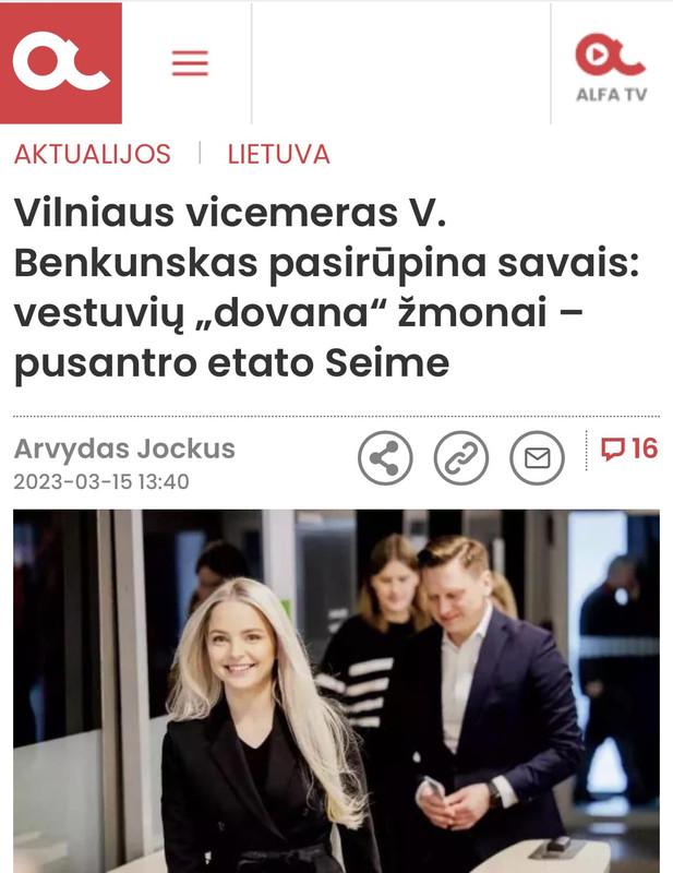 Pedopartijos statytinis Vilniaus mero rinkimuose V. Berkunskas savo žmonai padovanojo rojų Seime