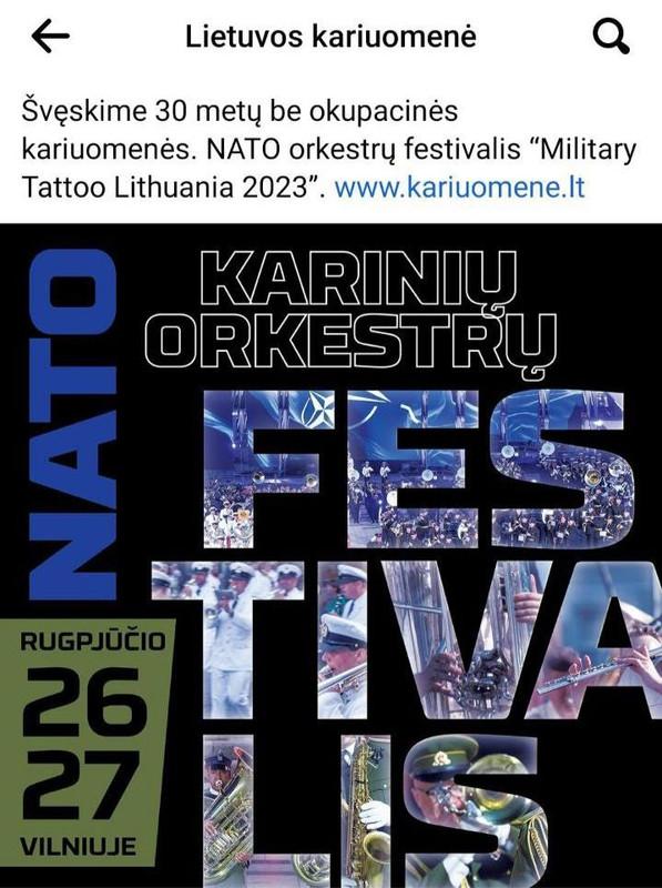 Litukrijoje koncertuos NATO karinis orkestras
