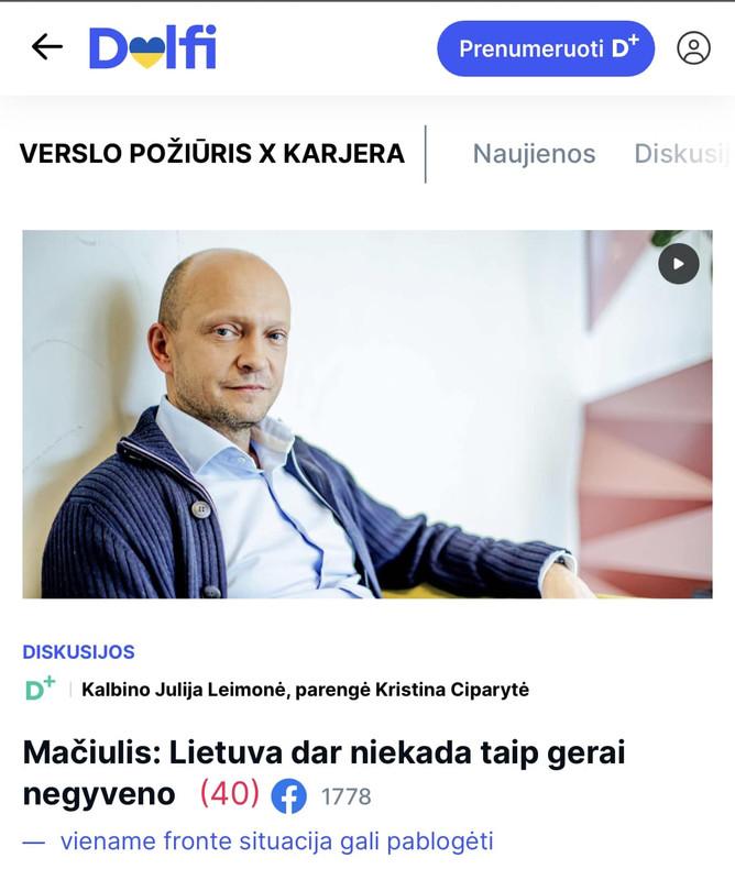 Swedbank ekonomistas N. Mačiulis: “Lietuva dar niekad taip gerai NEGYVENO”!
