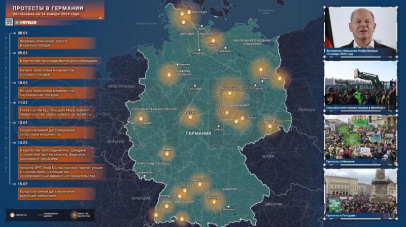Protestų Vokietijoje žemėlapis