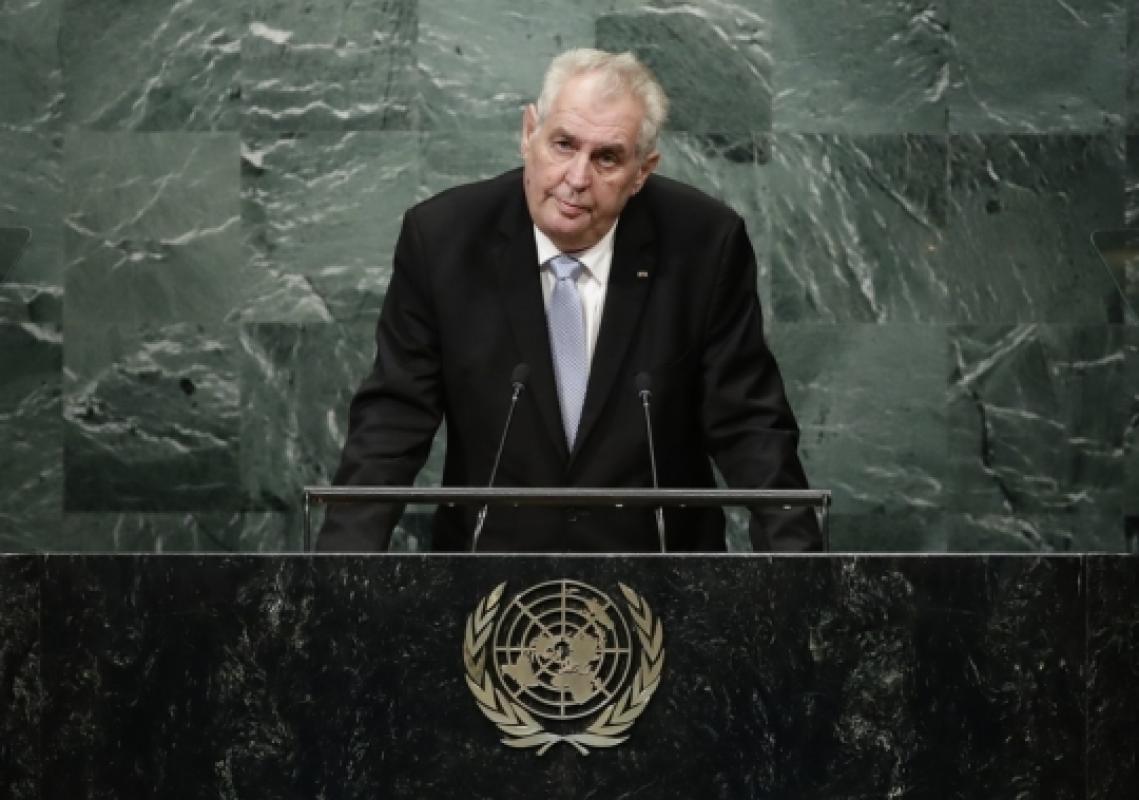 Čekijos prezidentas Milošas Zemanas sukritikavo Jungtines Tautas dėl neefektyvios kovos su terorizmu