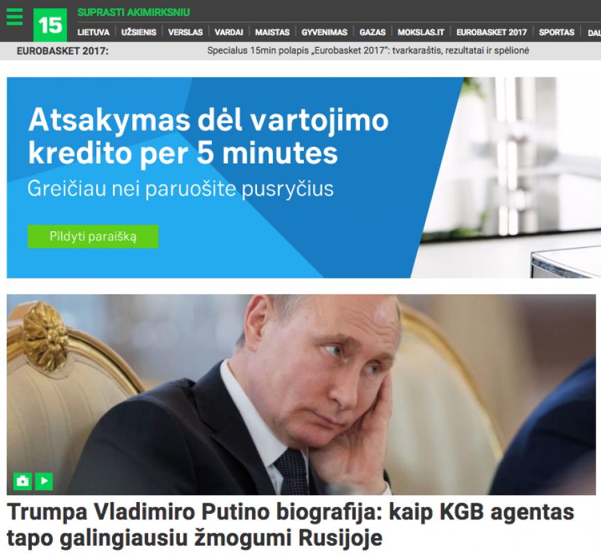 Rusija ir Putinas – Lietuvos žiniasklaidos duona kasdieninė