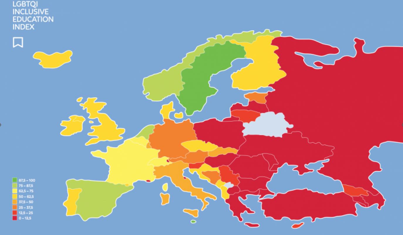 „IGLYO“ LGBTQI įtraukaus švietimo Europoje indekse Lietuva užima 30 vietą
